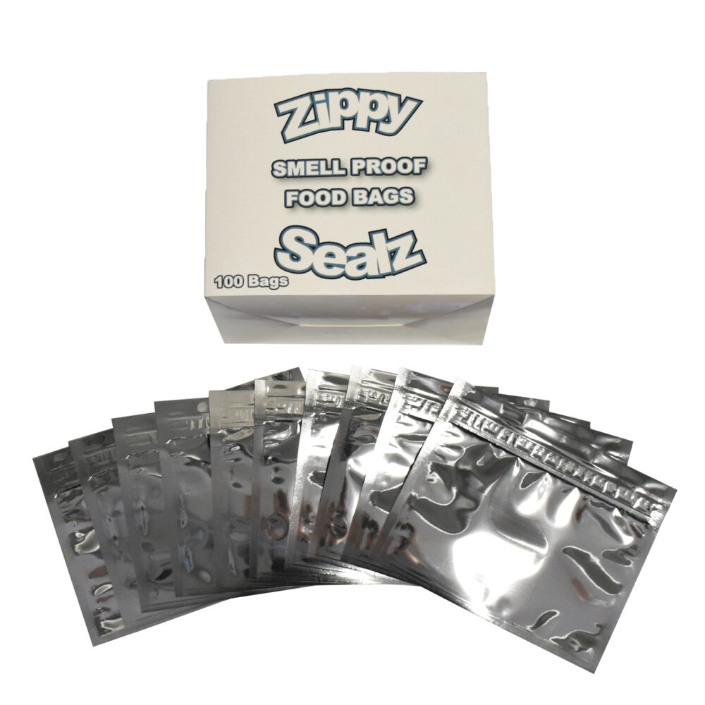ZipMaster Grow -  Retail Accessories Zippy Sealz Smell Proof Retail Bags-100 Medium with Display Box
