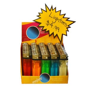 ZipMaster Grow -  Retail Accessories 5 Colour Disposable Lighters with Display 50/Box