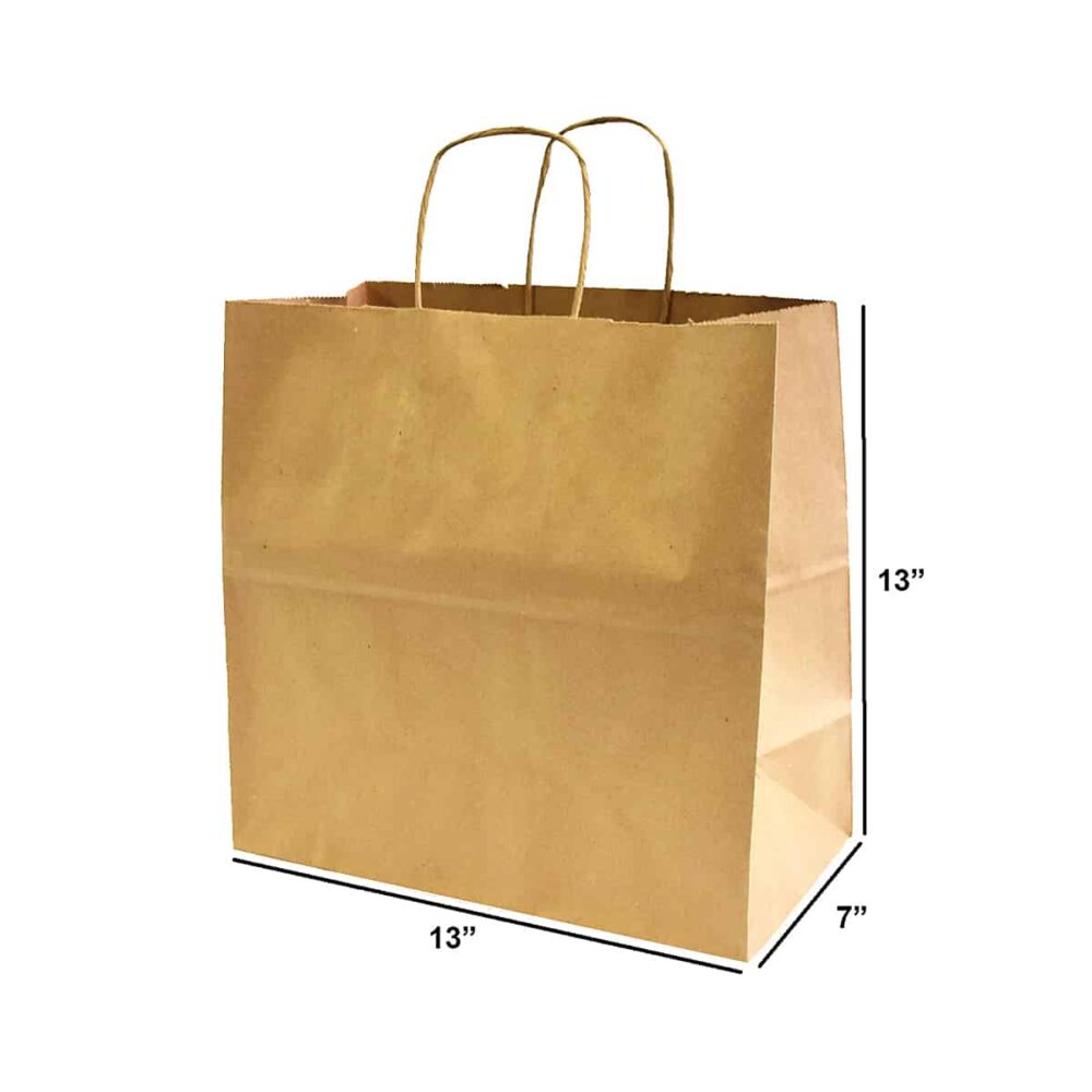 ZipMaster Grow -  Paper and Biodegradable Bags Shopping Bag 13″ x 7″ x 13″